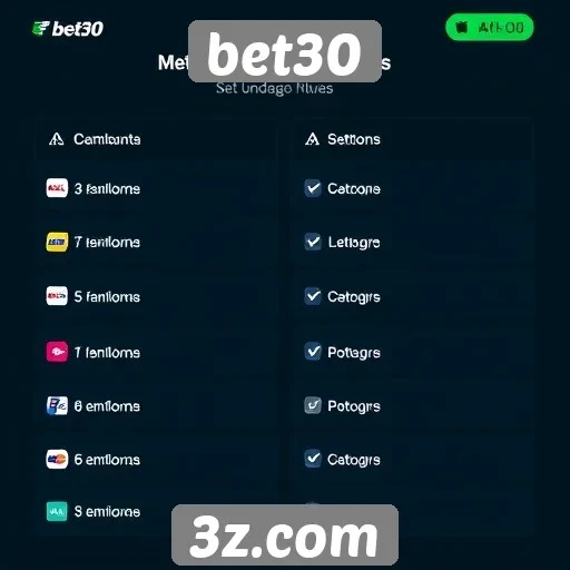 Comparativo de métodos de pagamento disponíveis no bet30